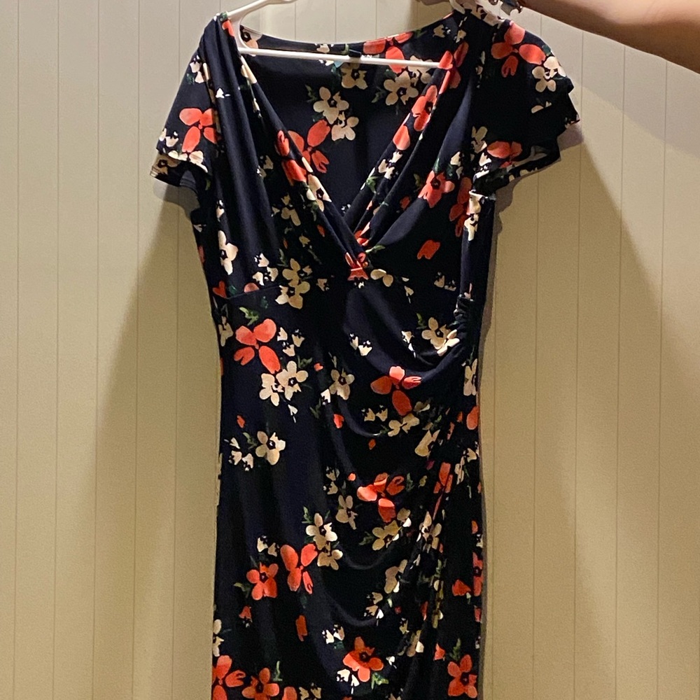 Lauren Ralph Lauren Floral Dress Black Sz. 12